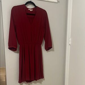 Elegant Burgundy Dress